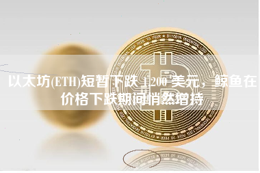 以太坊(ETH)短暂下跌 1,200 美元，鲸鱼在价格下跌期间悄然增持