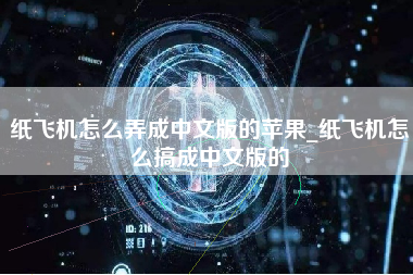 纸飞机怎么弄成中文版的苹果_纸飞机怎么搞成中文版的