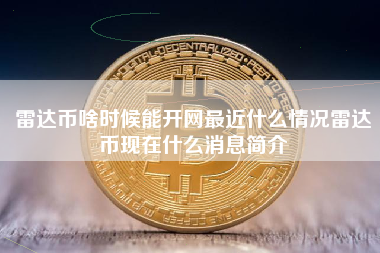 雷达币啥时候能开网最近什么情况雷达币现在什么消息简介